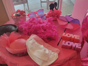 pink Barbie decorations and props
