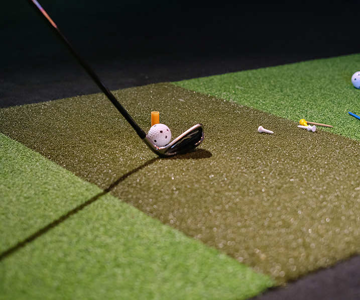 Close-up shot of golfing