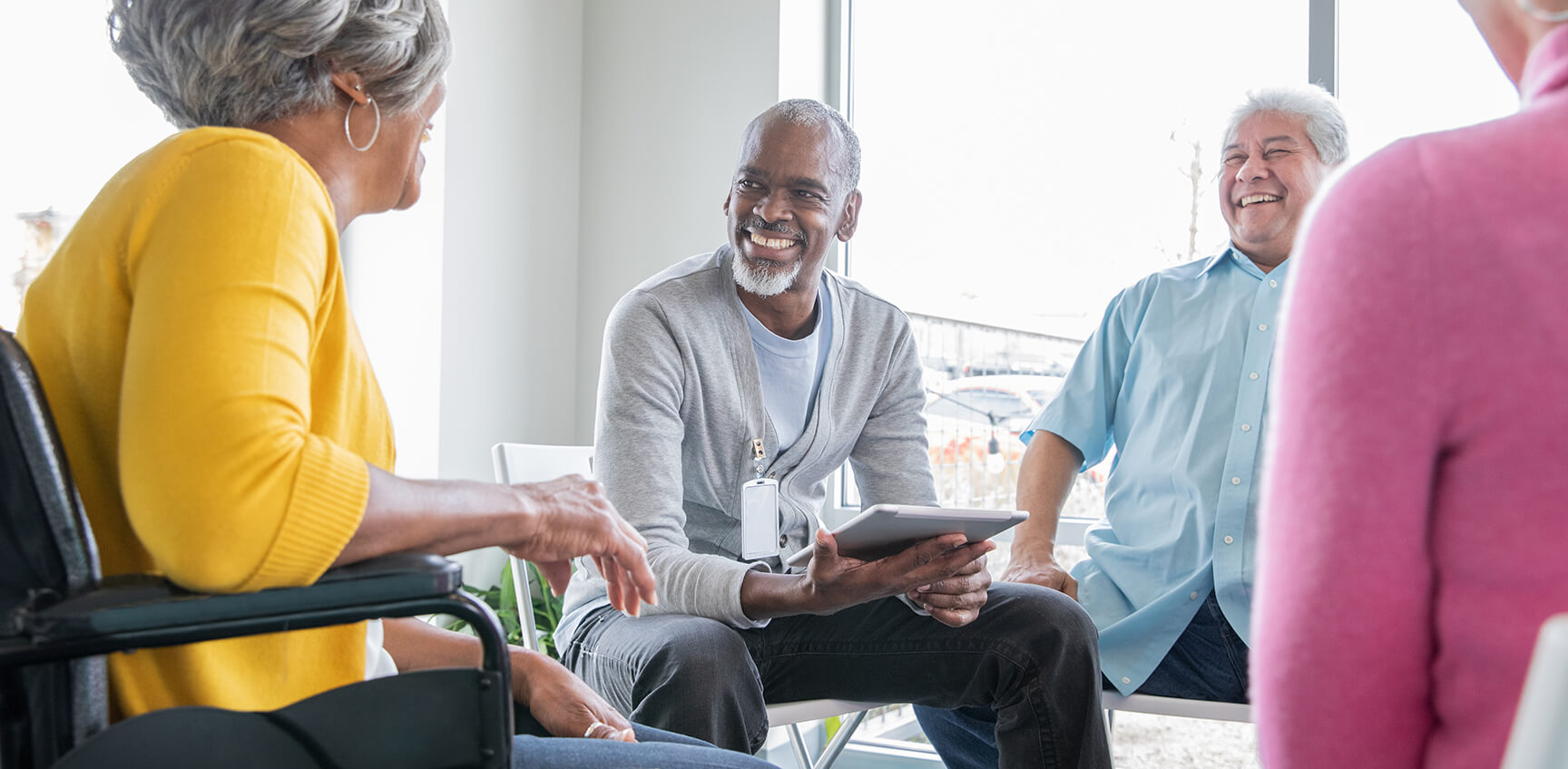 Group meeting amongst residents