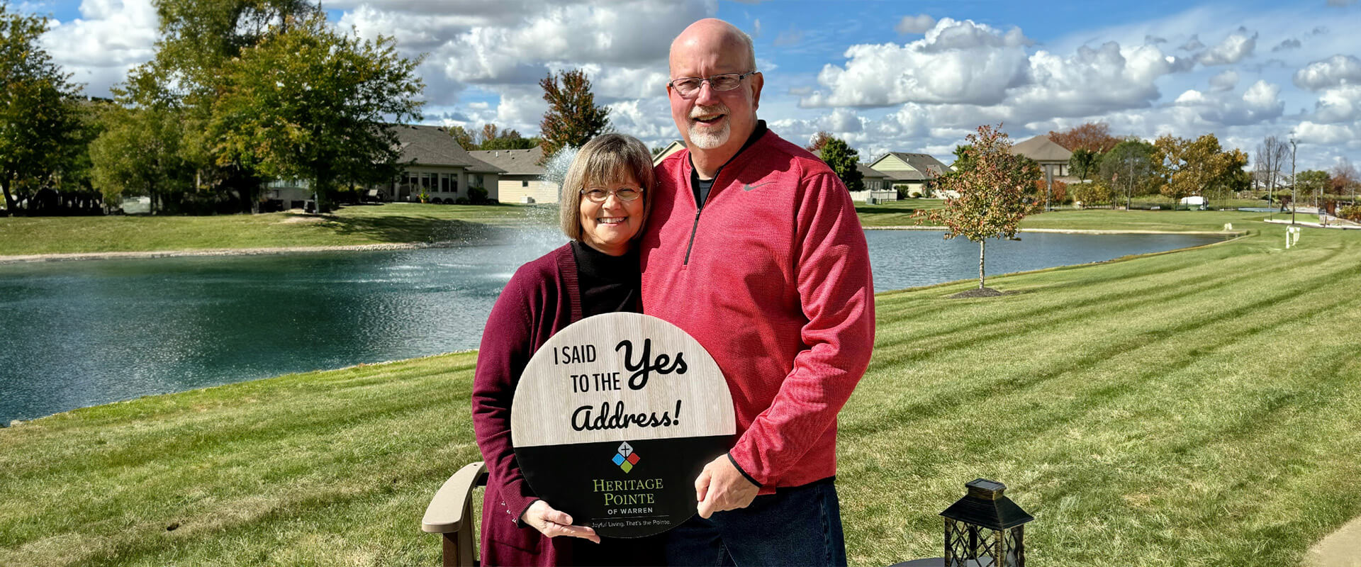 Ken and Barbra Thompson move into Heritage Pointe Warren