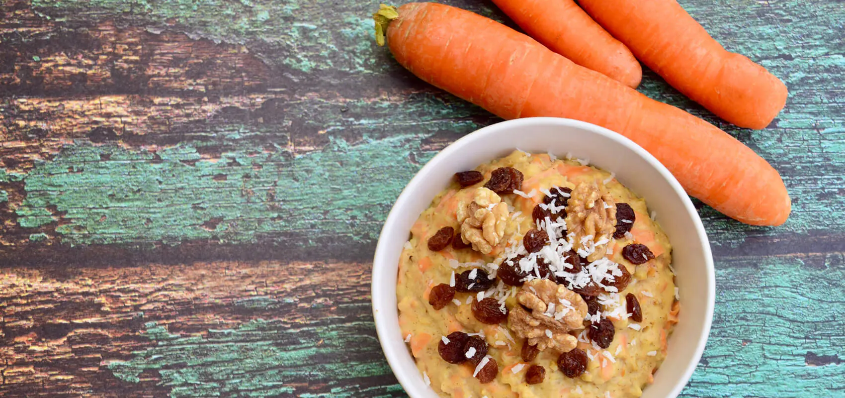 bowl of carrot and walnut oatmeal