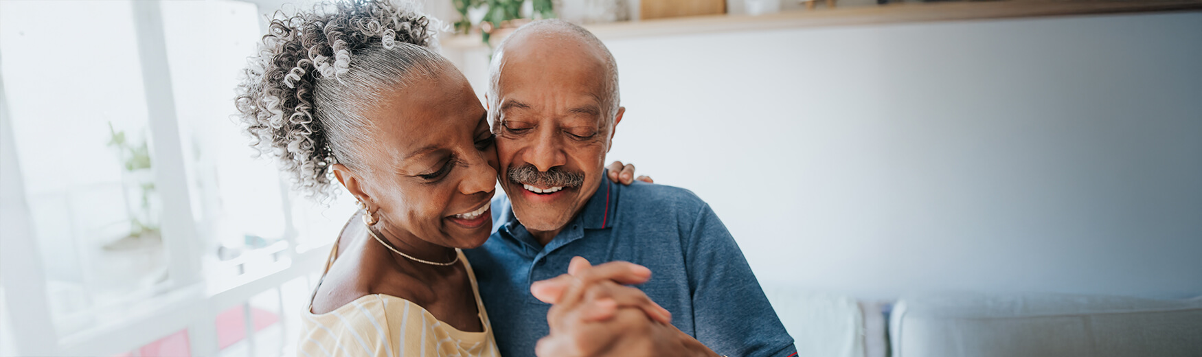Senior couple dancing together