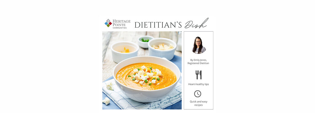Dietitians March recipe cauliflower soup