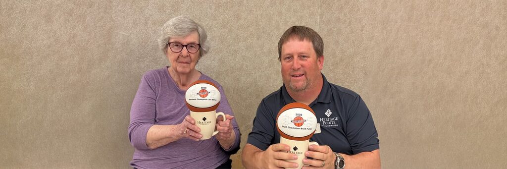 Heritage Pointe Huntington resident Lois march madness bracket winner