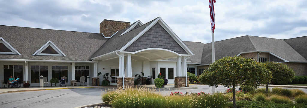 Heritage Pointe Fort Wayne senior living exterior entrance
