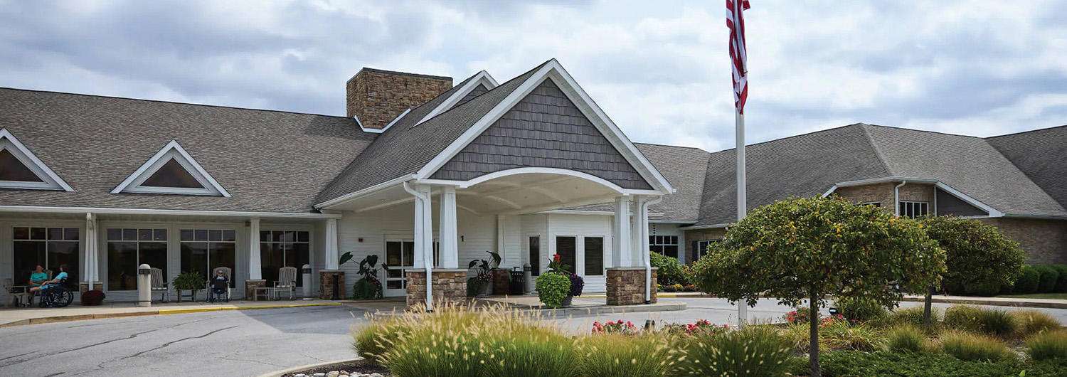 Heritage Pointe Fort Wayne senior living exterior entrance
